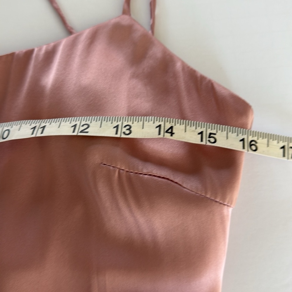 Elliatt Blush Long Satin Opulence Gown - Size Medium NWT - Picture 11 of 11